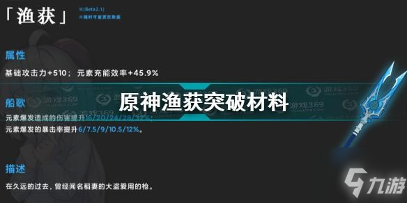 《原神》渔获突破材料一览 渔获突破材料是什么_原神