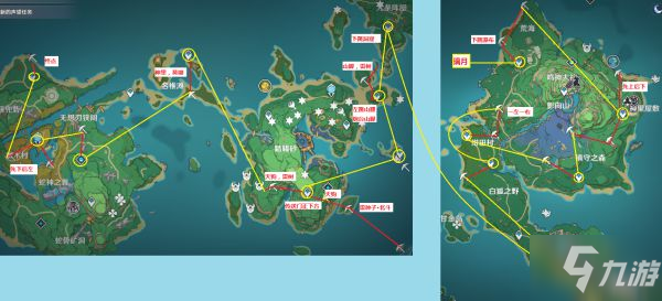 《原神》伐木、锄大地与挖矿路线介绍_原神