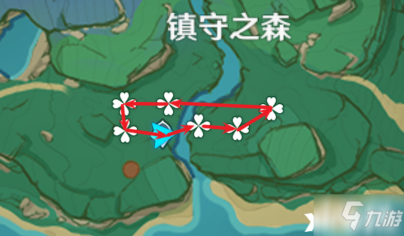 《原神》2.2孔雀木收集路线_原神