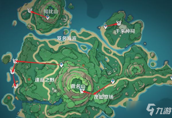 《原神》冬极白星突破材料收集路线介绍_原神