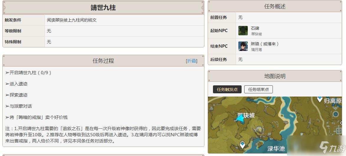 原神靖世九柱任务触发方式详解_原神