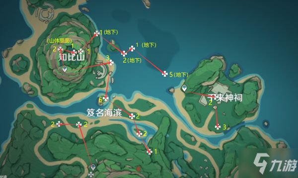 《原神》托马突破材料幽灯蕈采集路线介绍_原神