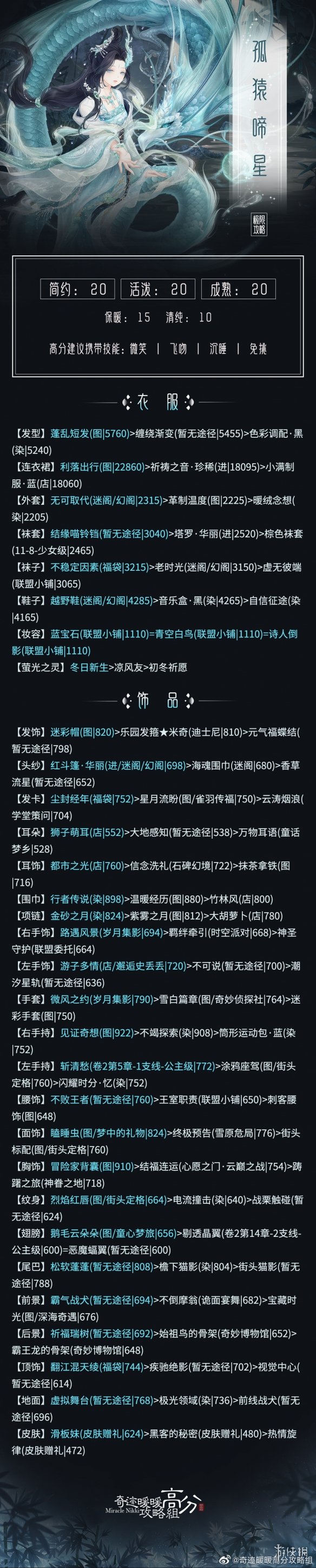 《奇迹暖暖》满天繁星孤猿啼星搭配图文教程 孤猿啼星最佳搭配_奇迹暖暖