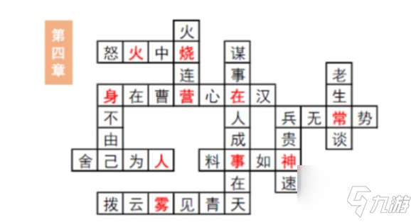 《三国志幻想大陆》答案一览 填字第四章答案是是什么_三国志幻想大陆