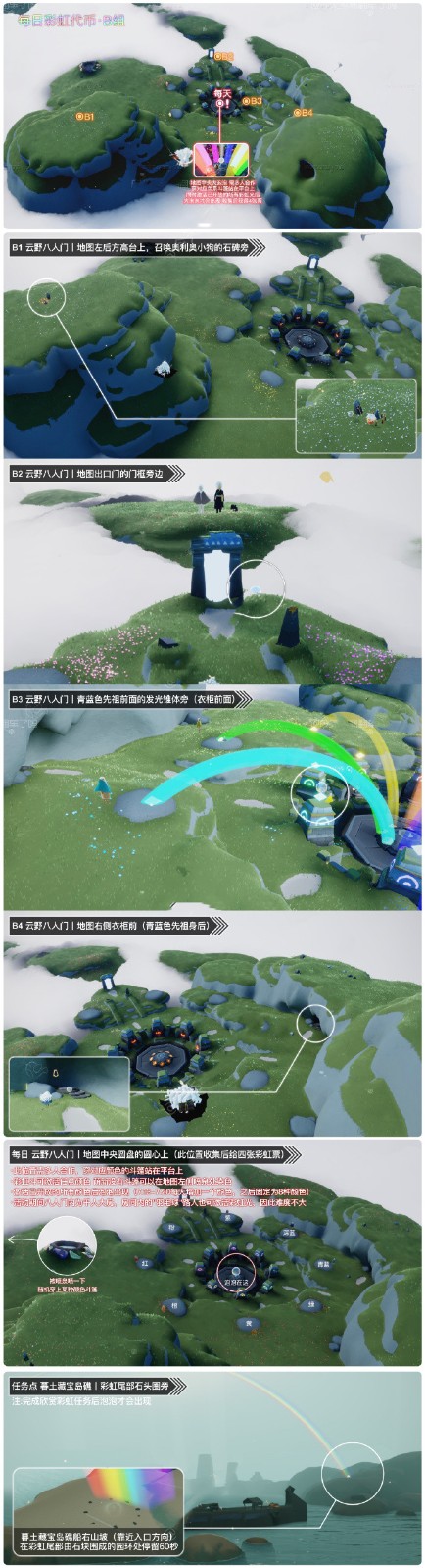 2023《sky光遇》7月20日可收集彩虹币位置攻略