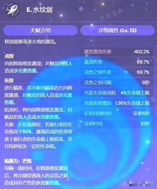 《原神》4.0版本水主技能介绍与圣遗物、武器选择推荐
