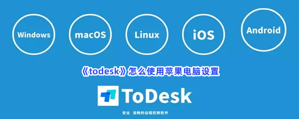 《todesk》怎么使用苹果电脑设置